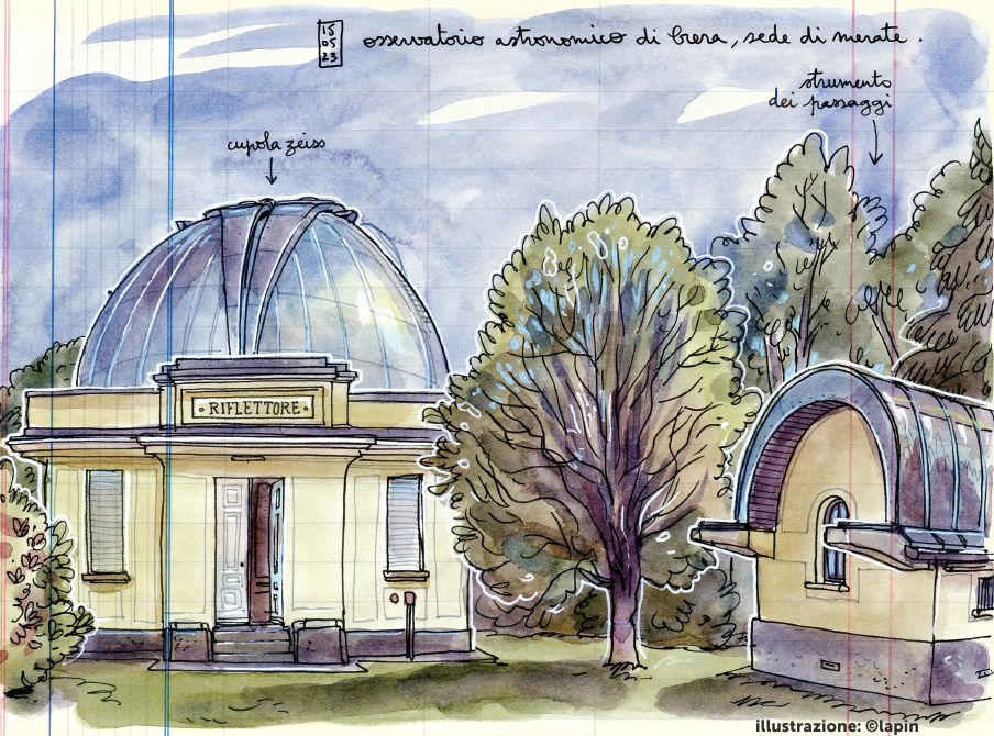 illustrazione cupola Zeiss e strumento dei passaggi - Crediti: lapin