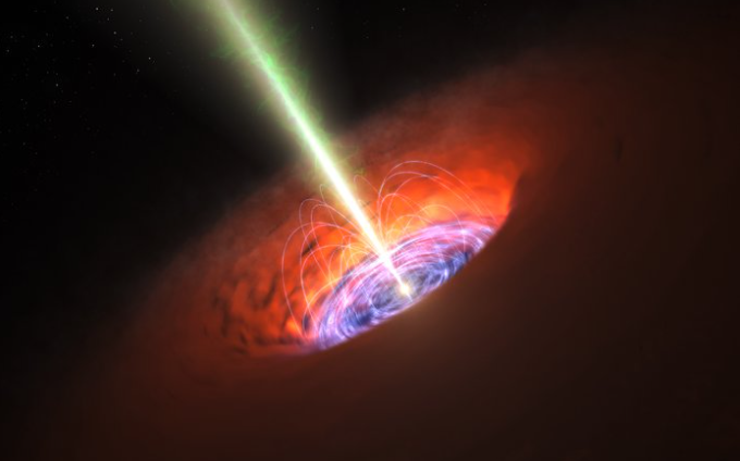 Fig. 4 -  Immagine artistica di un buco nero - Crediti: ESO 2015.