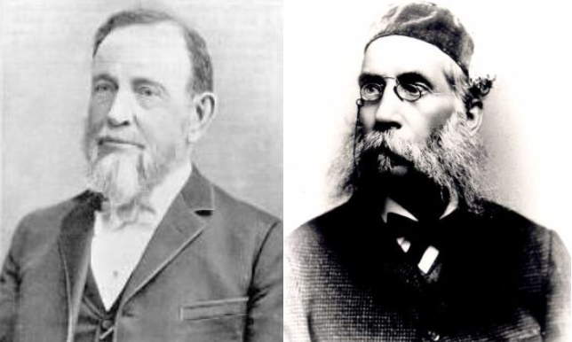 Fig. 3 - I due astronomi statunitensi che hanno scoperto la cometa che porta i loro nomi nel 1862: a sinistra Lewis A. Swift a destra Horace Parnell Tuttle - Crediti: Wikipedia.