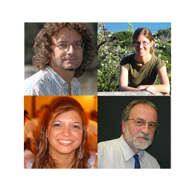 Fig. 4 - Dall’alto a sinistra: Andrea Possenti, Marta Burgay, Sabrina Milia e Nichi D’Amico. Sono tra gli autori dell’articolo di Science che ha riportato la scoperta dei lampi radio.