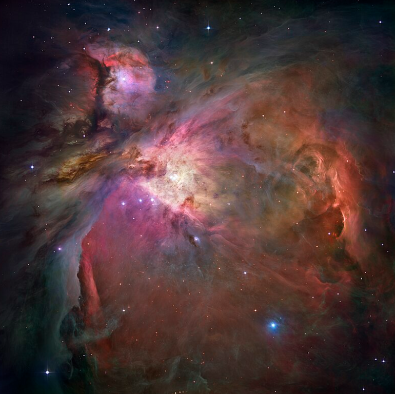 Fig. 8 - La Nebulosa di Orione vista dal Telescopio Spaziale Hubble - Crediti Wikipedia.