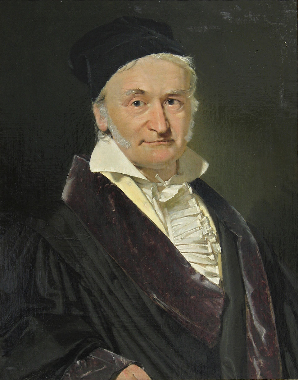 Fig. 1 - Ritratto di Gauss realizzato da Christian Albrecht Jensen - via commons https://commons.wikimedia.org/wiki/File:Carl_Friedrich_Gauss_1840_by_Jensen.jpg