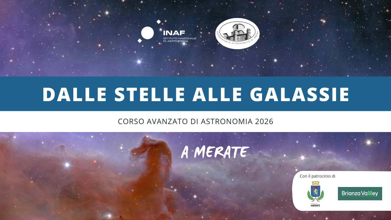 banner corso avanzato astronomia a Merate 2026